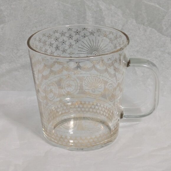 Limited Edition 2017 Starbucks Golden Sea Clear Glass Mug 14oz - Picture 4 of 6